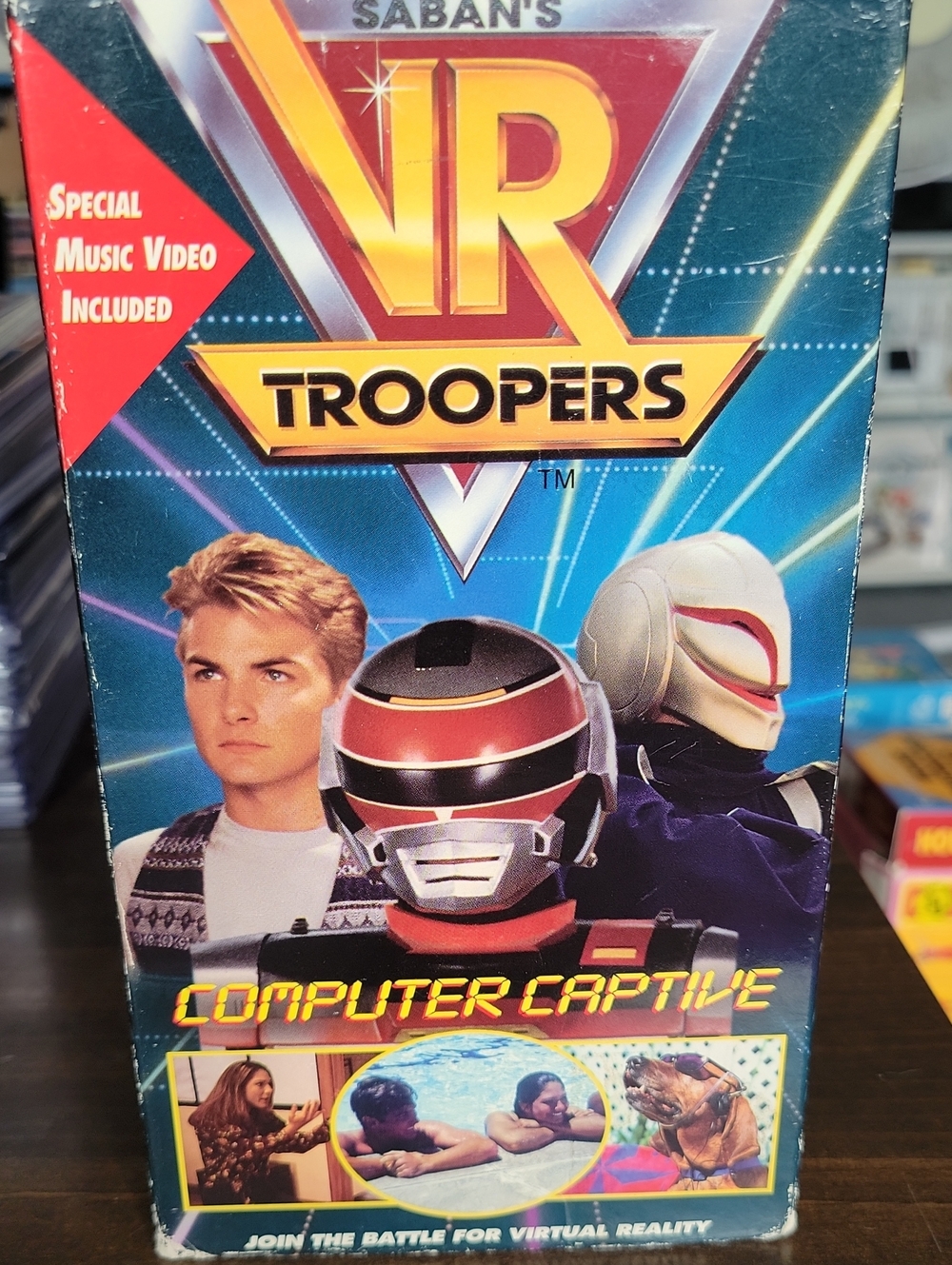 Sabans VR Troopers VHS with Red, Black and Blue Helmets